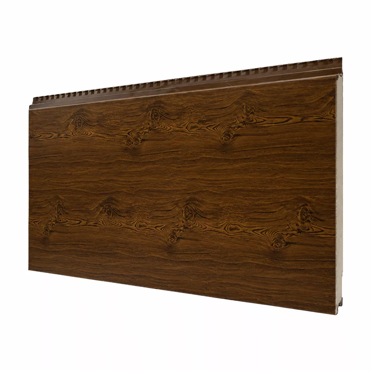 Flat Wood Grain Hlau Siding Vaj Huam Sib Luag